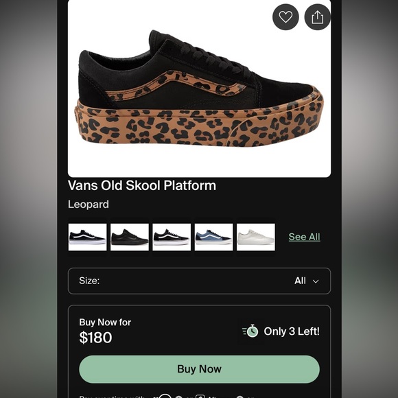 Vans Shoes - Vans Women's Old Skool Platform Sneakers - Black and Leopard Print